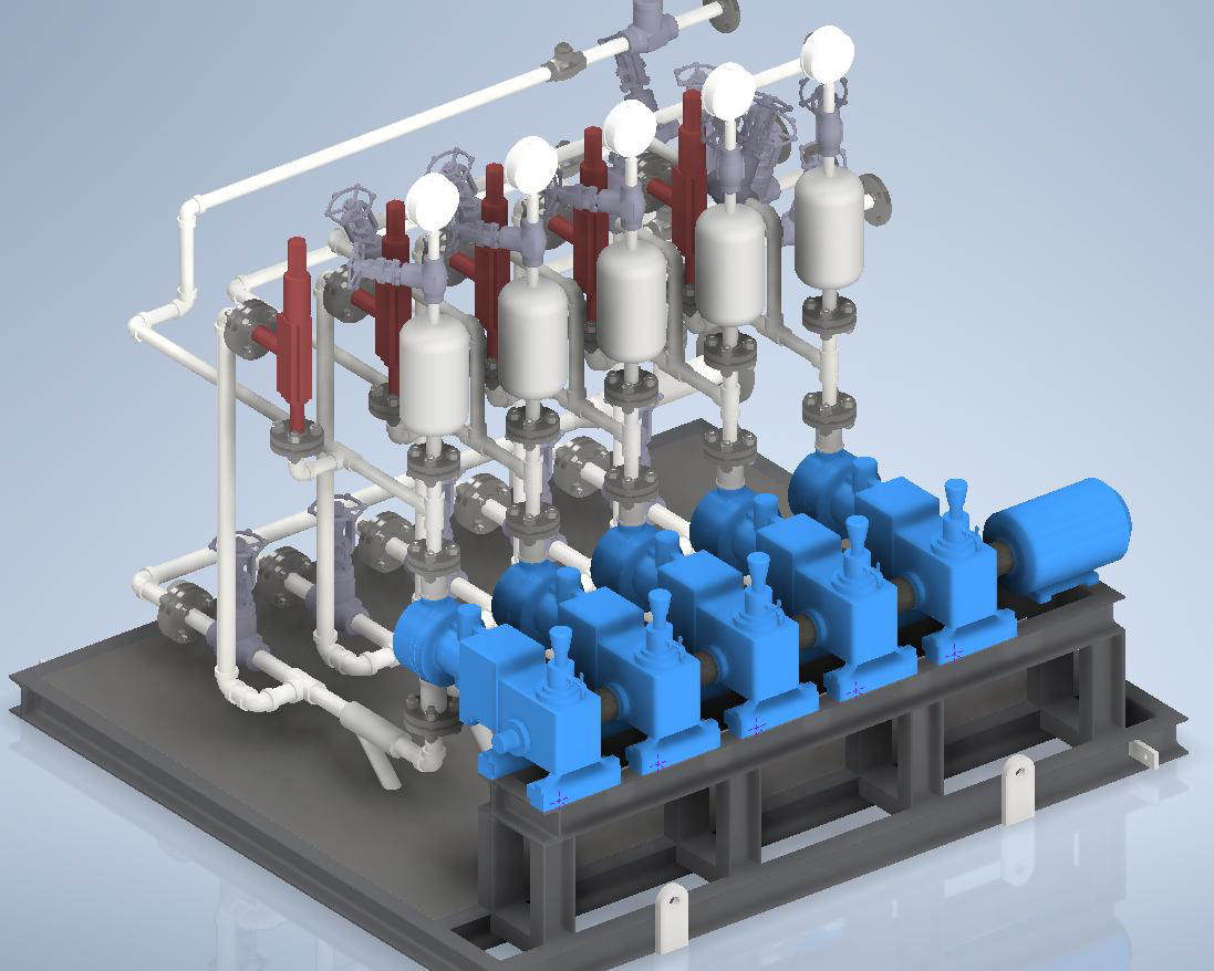 dosing pump skid, NND Oil & Gas